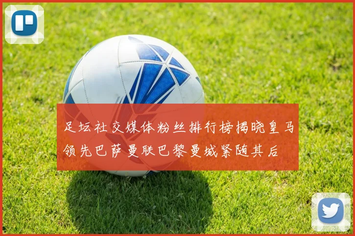 足坛社交媒体粉丝排行榜揭晓皇马领先巴萨曼联巴黎曼城紧随其后
